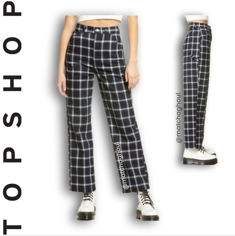 💙 Grunge Plaid Petite Women's Denim Pants